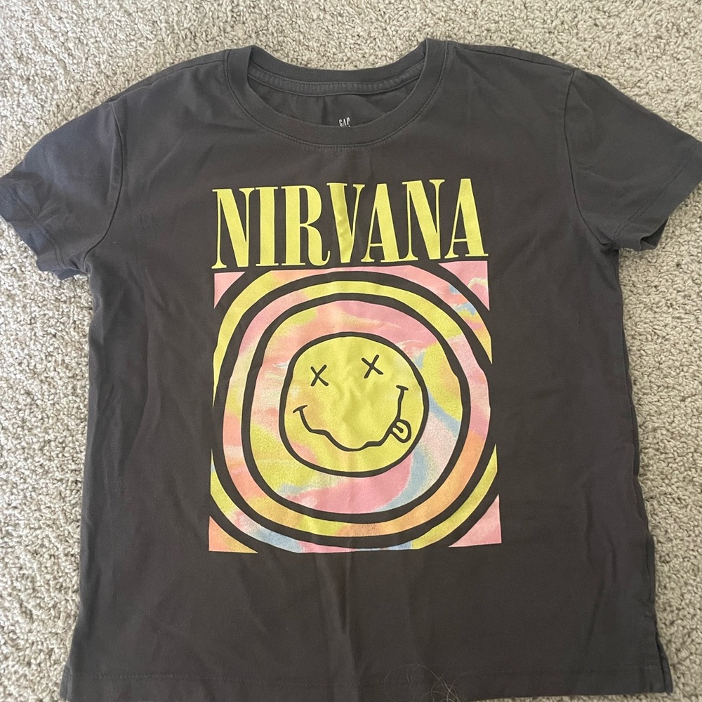 GAP Kids Black Nirvana Graphic Tee